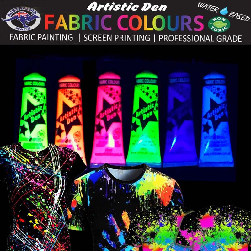 Artistic Den 50ml Neon Fluro Fabric Paint