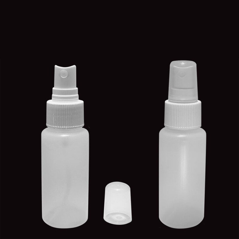 60ml Plastic Bottles HDPE Cosmetic Sanitiser Bottle + Mist Spray