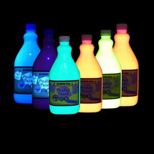 Artistic Den 2 Litre UV Neon Poster Paint Glowing