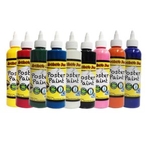 Artistic Den 250ml Washable Kids Glitter Poster Paint set of 9