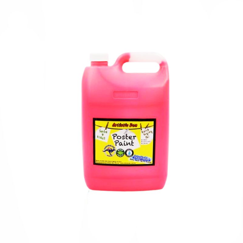 Artistic Den 5 Litre Poster Paint UV Neon Pink