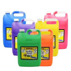 Artistic Den 5 Litre Poster Paint UV Neon set of 6