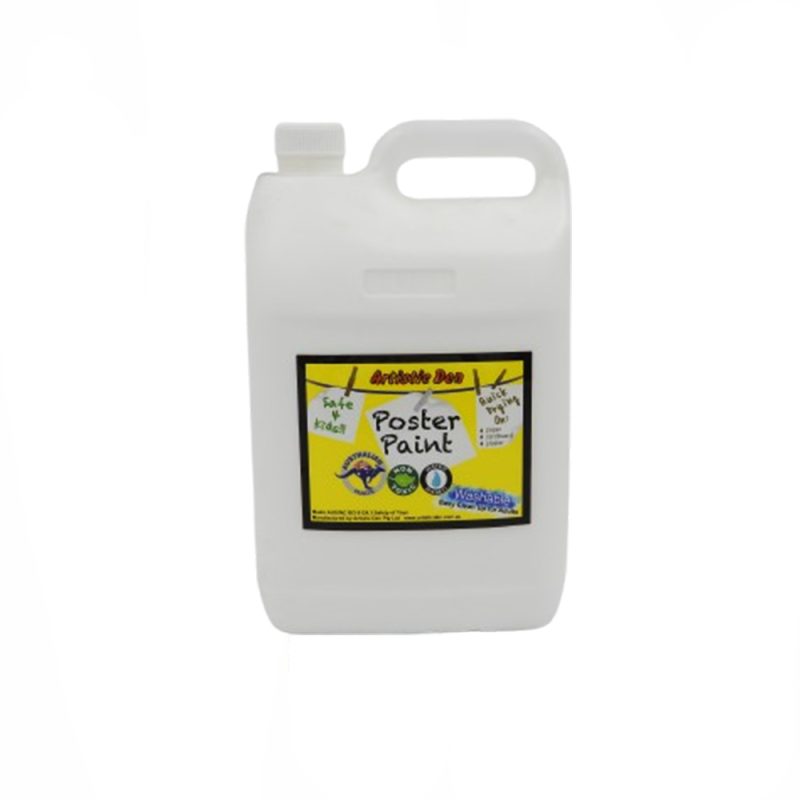 Artistic Den 5 Litre Poster Paint White