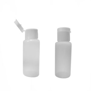 Artistic Den 60ML PLASTIC BOTTLES HDPE COSMETIC SANITISER BOTTLE + FLIP TOP LID