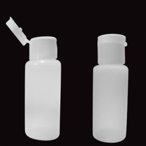 Artistic Den 60ML PLASTIC BOTTLES HDPE COSMETIC SANITISER BOTTLE + FLIP TOP LID