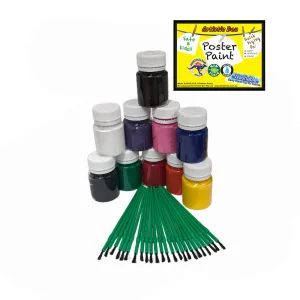 Artistic Den 70ml Junior Poster Paint Kit Set of 10 Colors