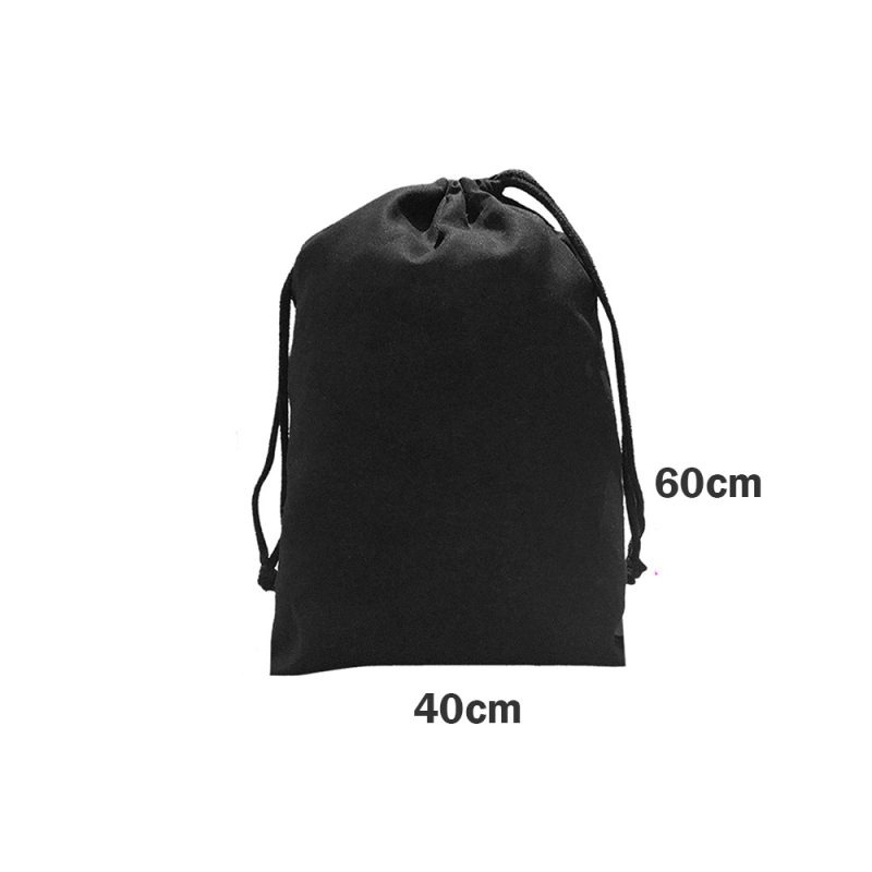 Artistic Den Black Calico Drawstring Bag Black Size 12