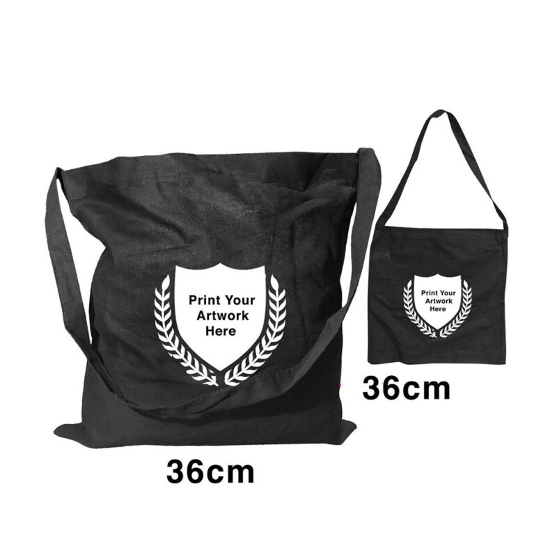 Artistic Den Black Calico Shoulder Bag Size 2