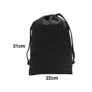 Artistic Den Black Calico drawstring bag 31x22cm