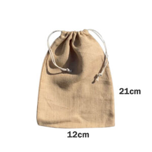 Artistic Den Eco Hessian Calico / Jute Drawstring Bags Size 1