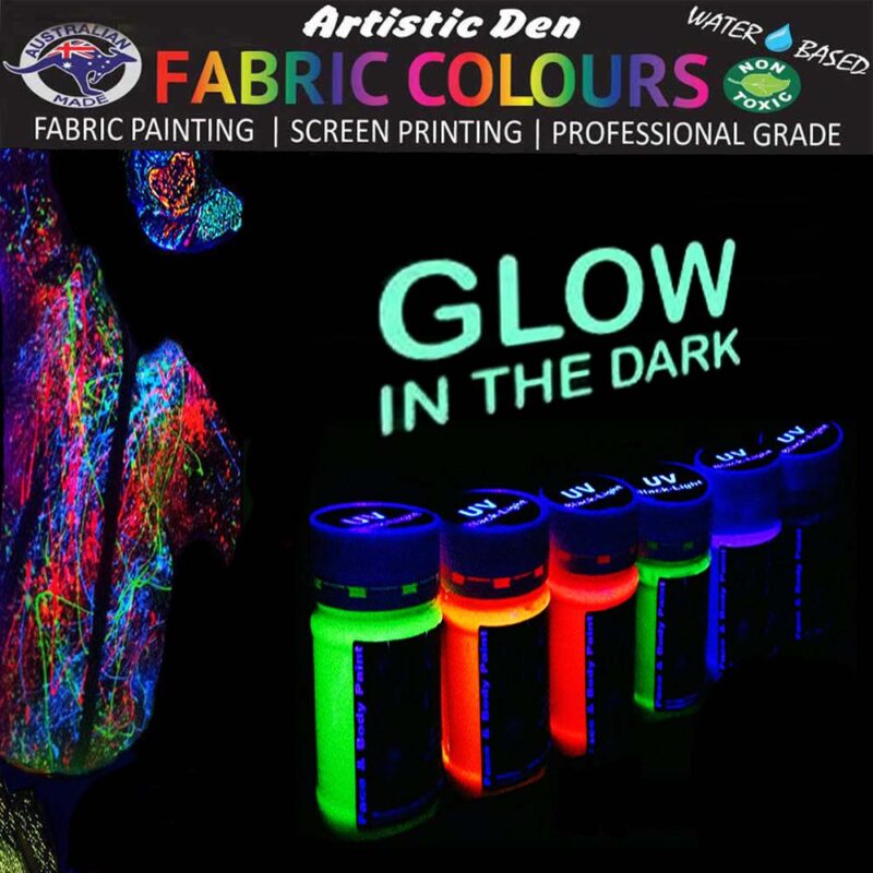 Artistic Den Fabric Paint UV Glow In The Dark Fabric Paint