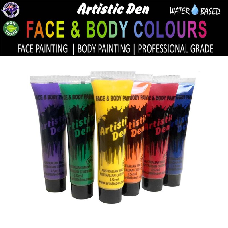 Artistic Den Face And Body 15ml Mardi Gras Collection x6