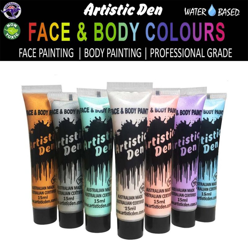 Artistic Den Face And Body 15ml Metallic Pearl Collection x6