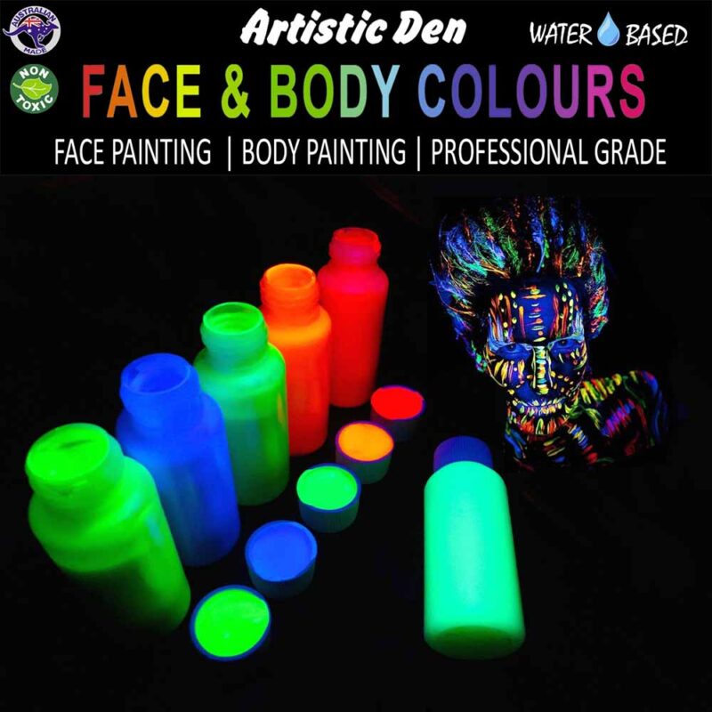Artistic Den Face And Body 50ml Uv Neon Collection x6