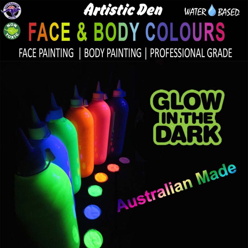 Artistic Den Face And Body Glow In The Dark Pots
