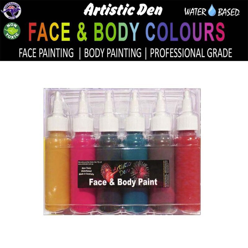 Artistic Den Face And Body Paint 60ml Airbrush Indigenious Collection Set of 6