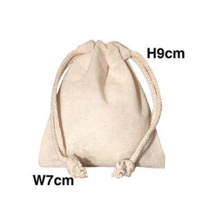 Artistic den Calico Drawstring Bag Natural Size 17, 145gsm