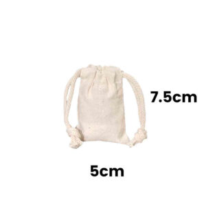 Artistic den Calico Drawstring Bag Natural Size 8, 145gsm