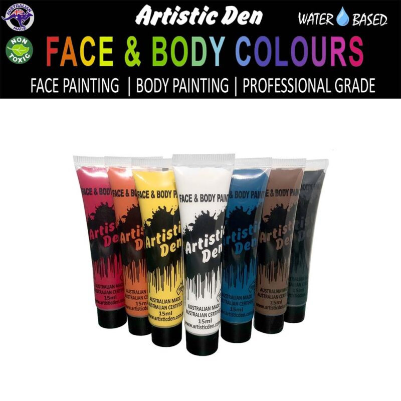 Artistic Den 15ml Face & Body Paint Tubes Indigenous Collection Set of 7