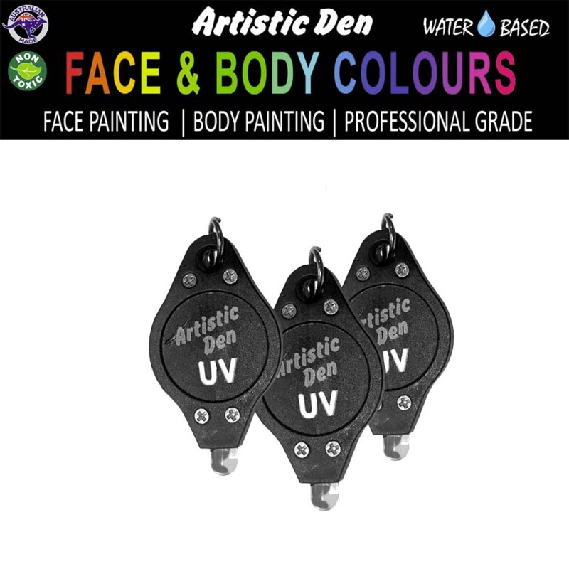 Artistic Den Black Light For Glow In The Dark Face Paints & Uv Glow Face Paints